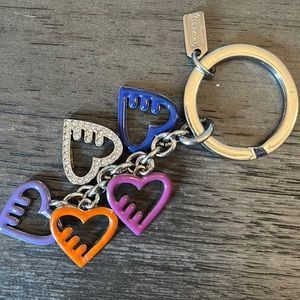 Coach| heart| key chain